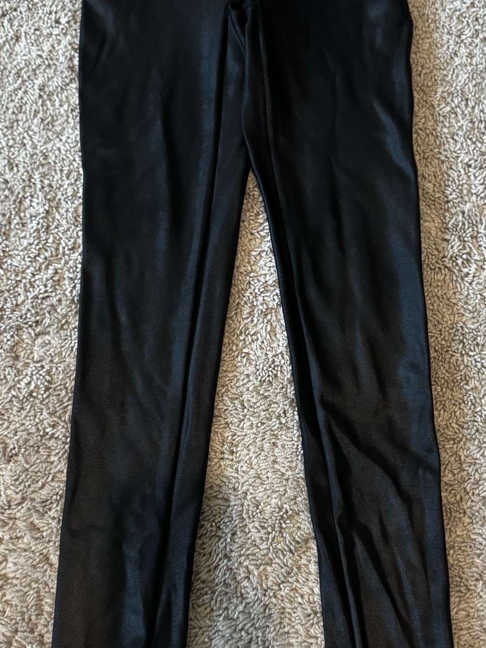 SPANX Black Faux Leather Leggings